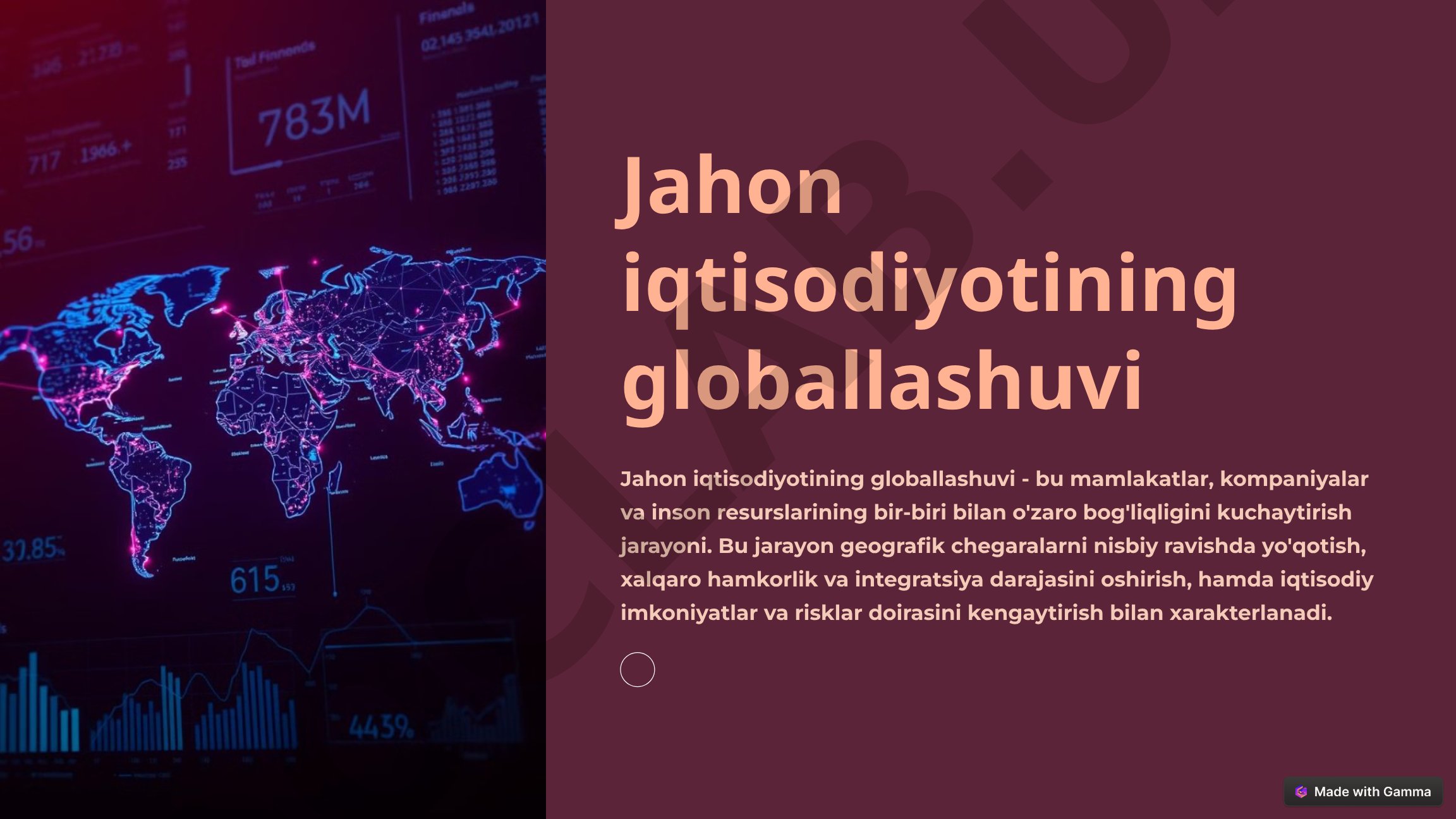 Jahon iqtisodiyotining globallashuvi