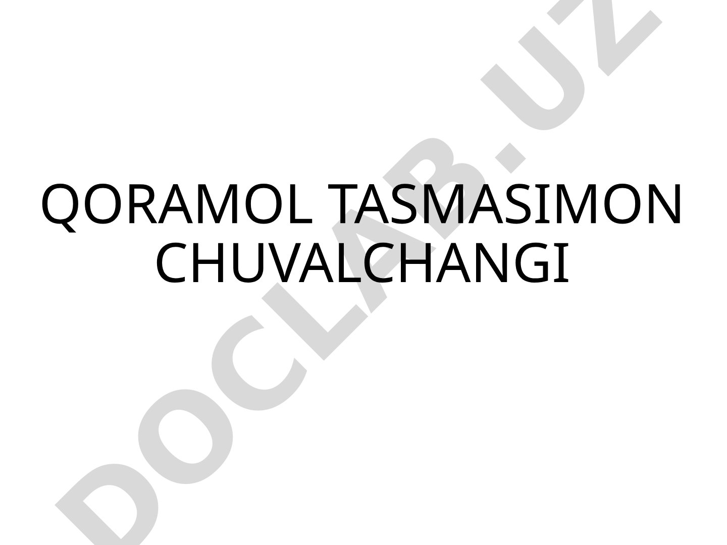 Qoramol tasmasimon chuvalchangining biologiyasi va parazitologiyasi