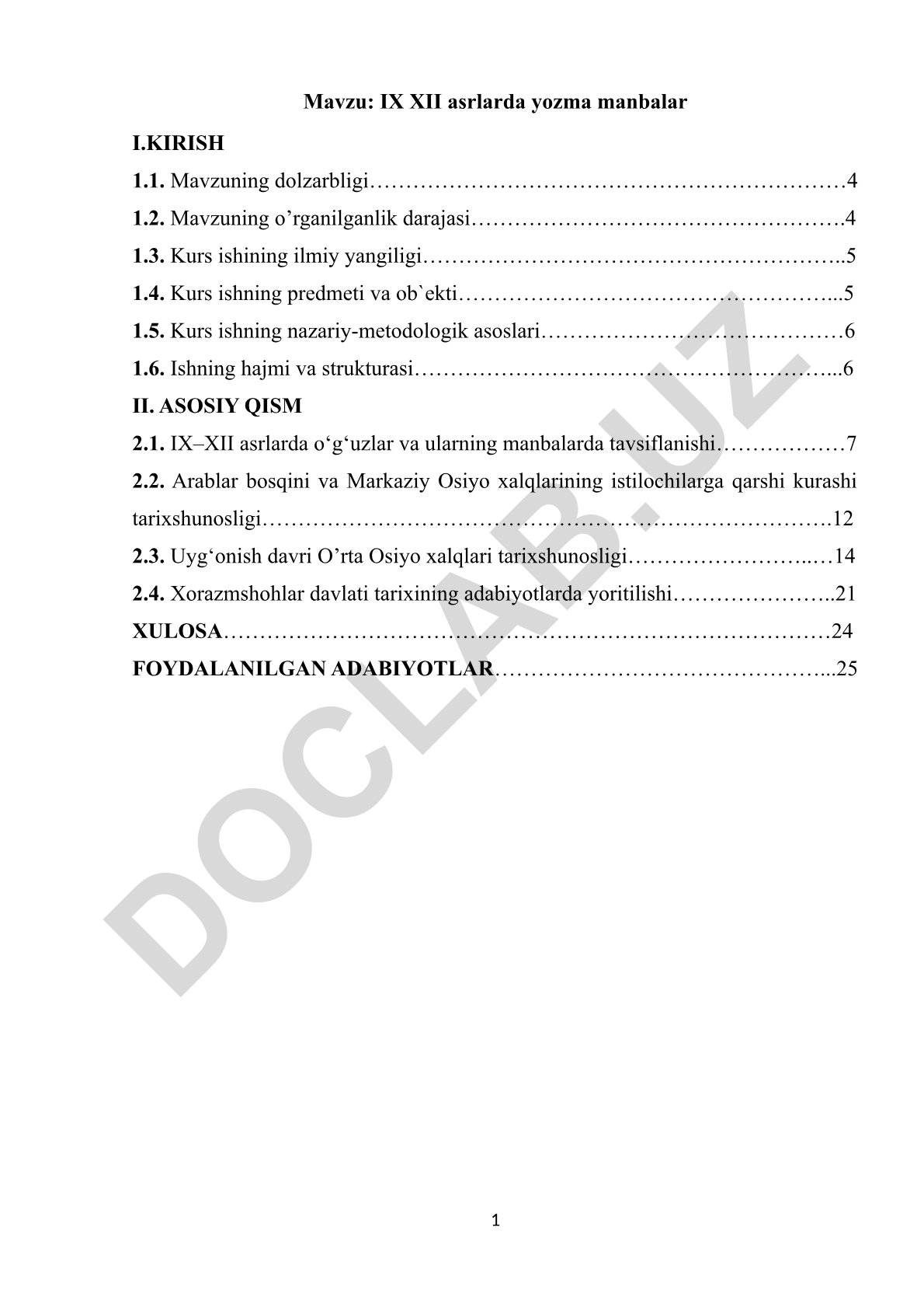 IX–XII asrlarda yozma manbalar