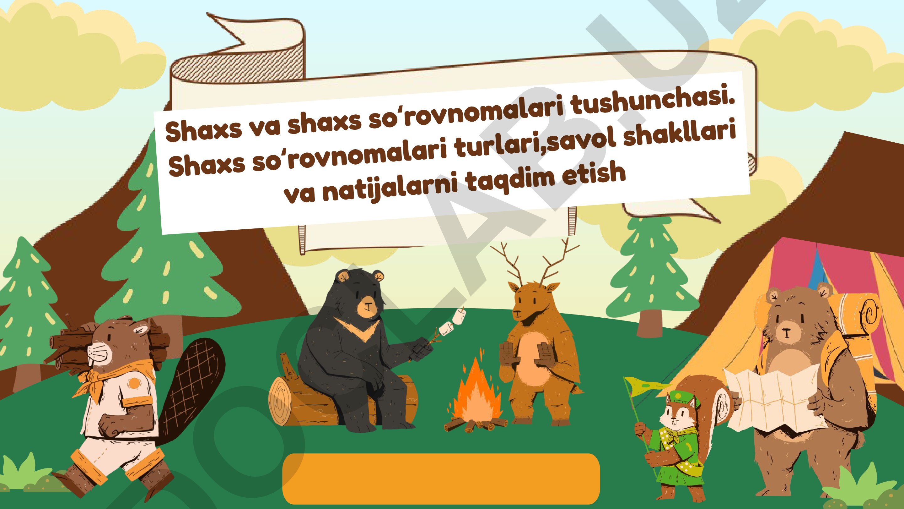 Shaxs va shaxs soʻrovnomalari tushunchasi, turlari va natijalarni taqdim etish