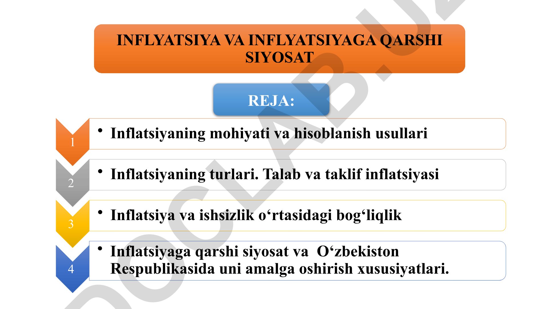 Inflatsiya va inflatsiyaga qarshi siyosat