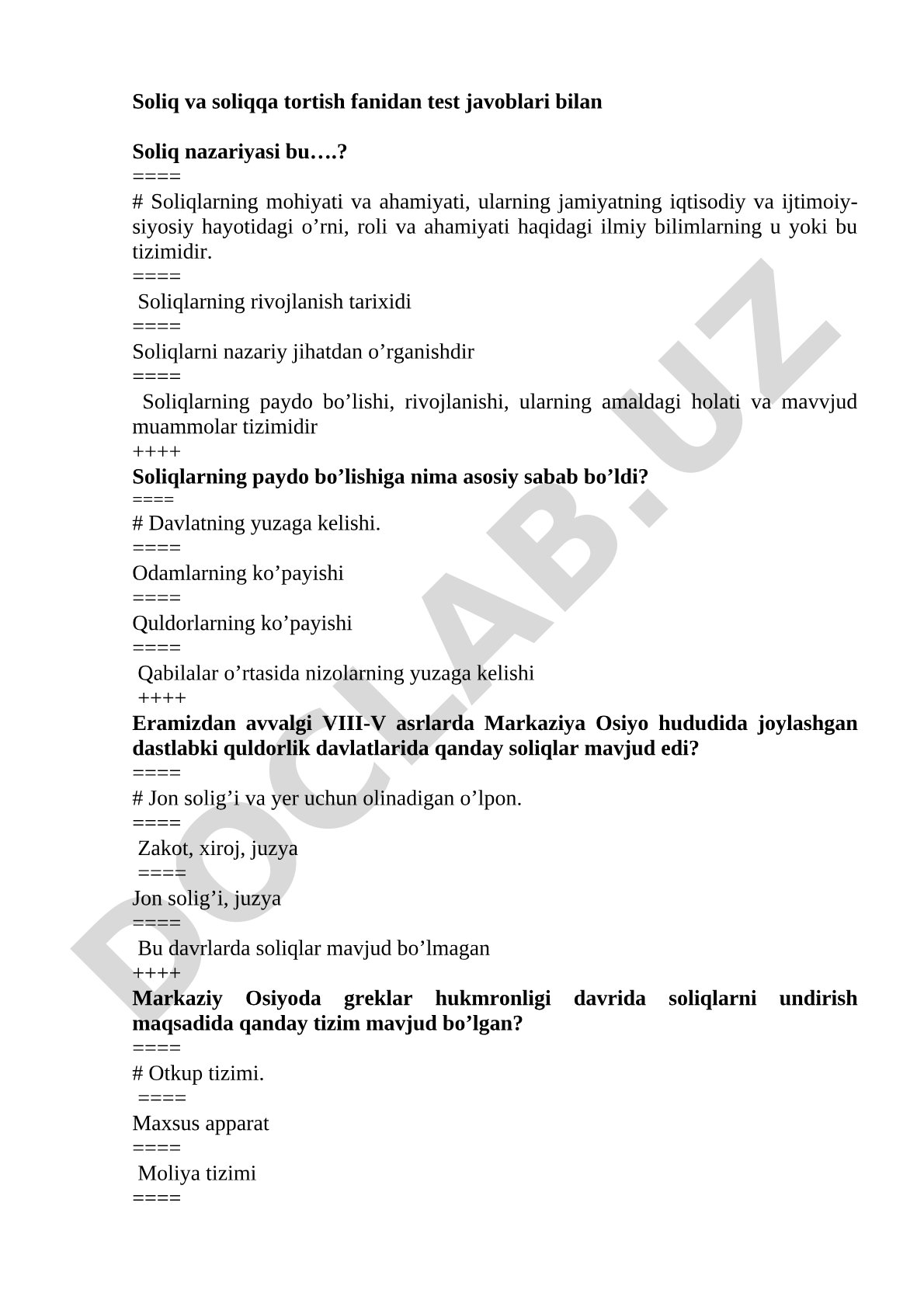 Soliq nazariyasi