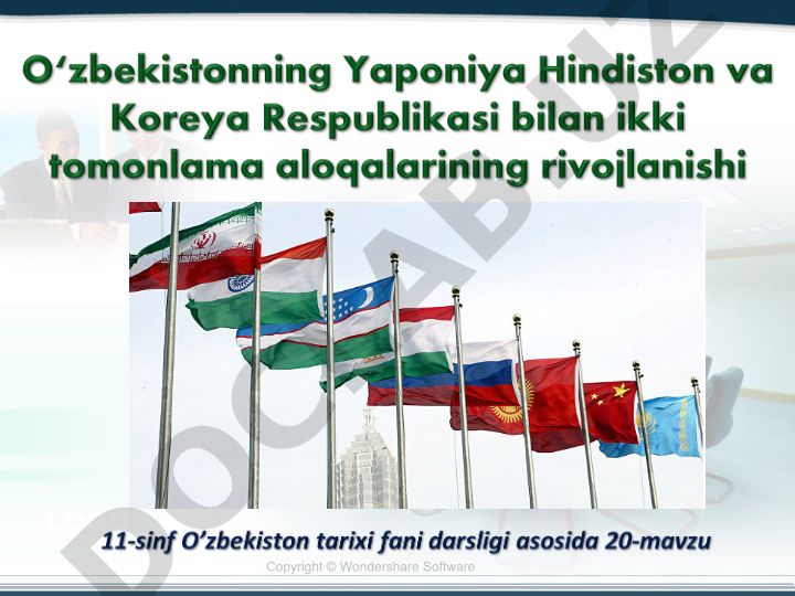 O'zbekistonning sharqiy yo'nalishdagi tashqi siyosati