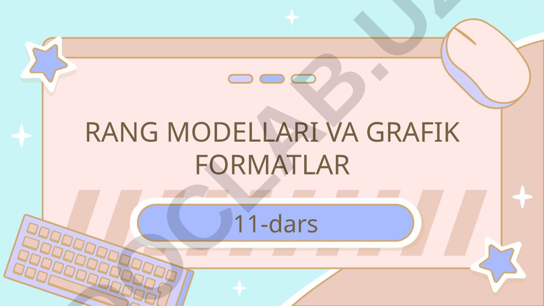 Rang modellari va grafik formatlar