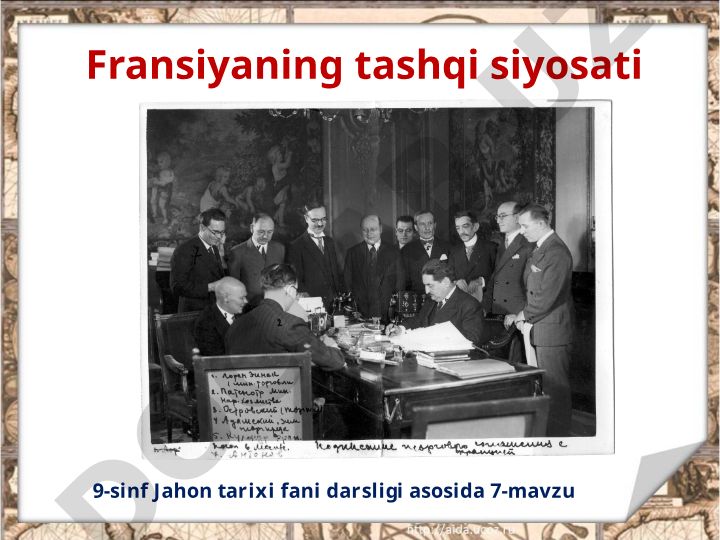 Fransiyaning tashqi siyosati XIX asrning 70-yillaridan boshlab