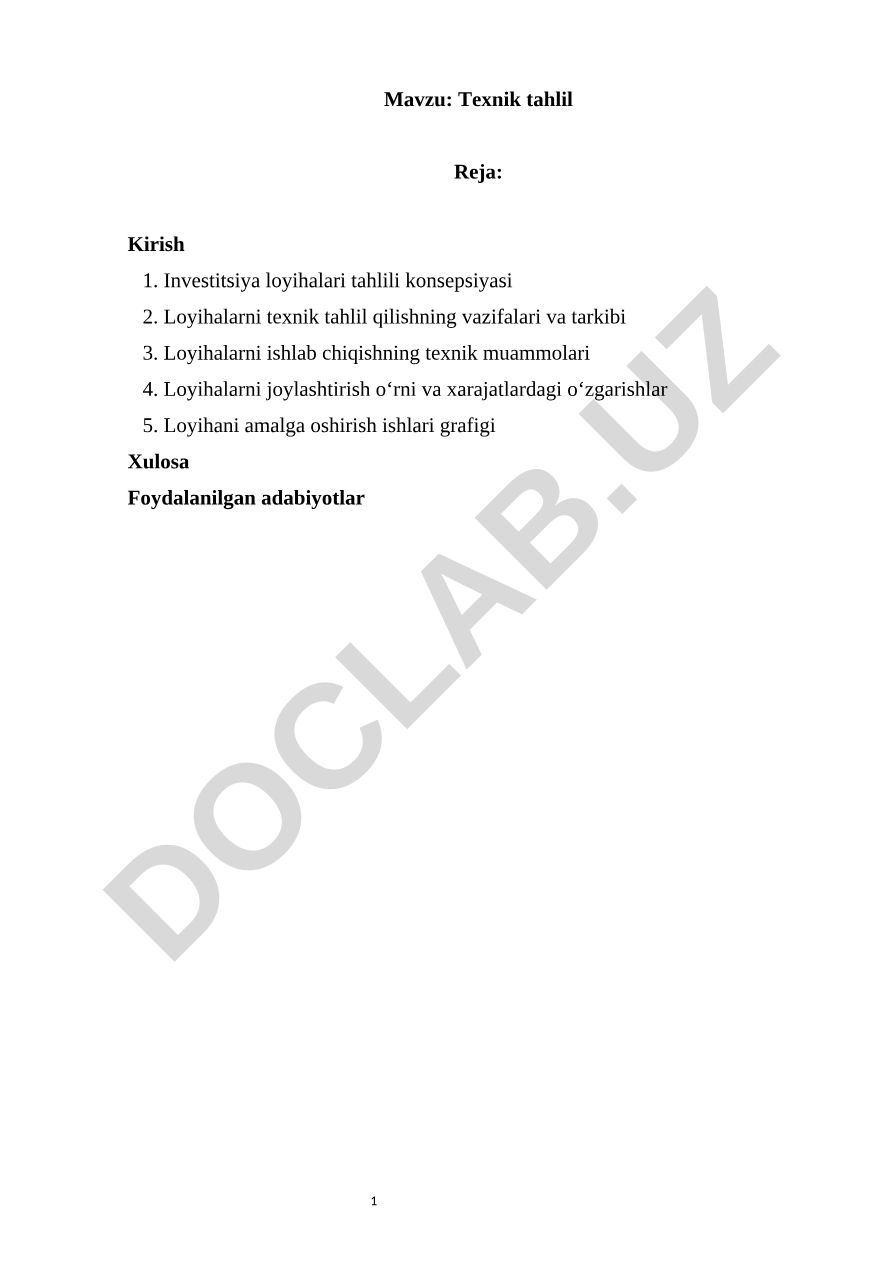 Texnik tahlil
