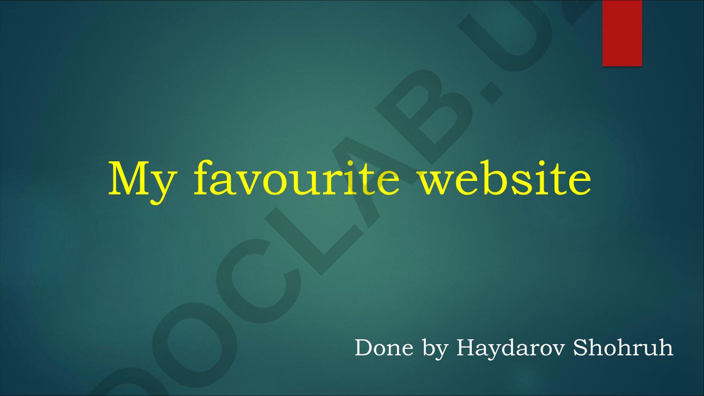 My favourite website