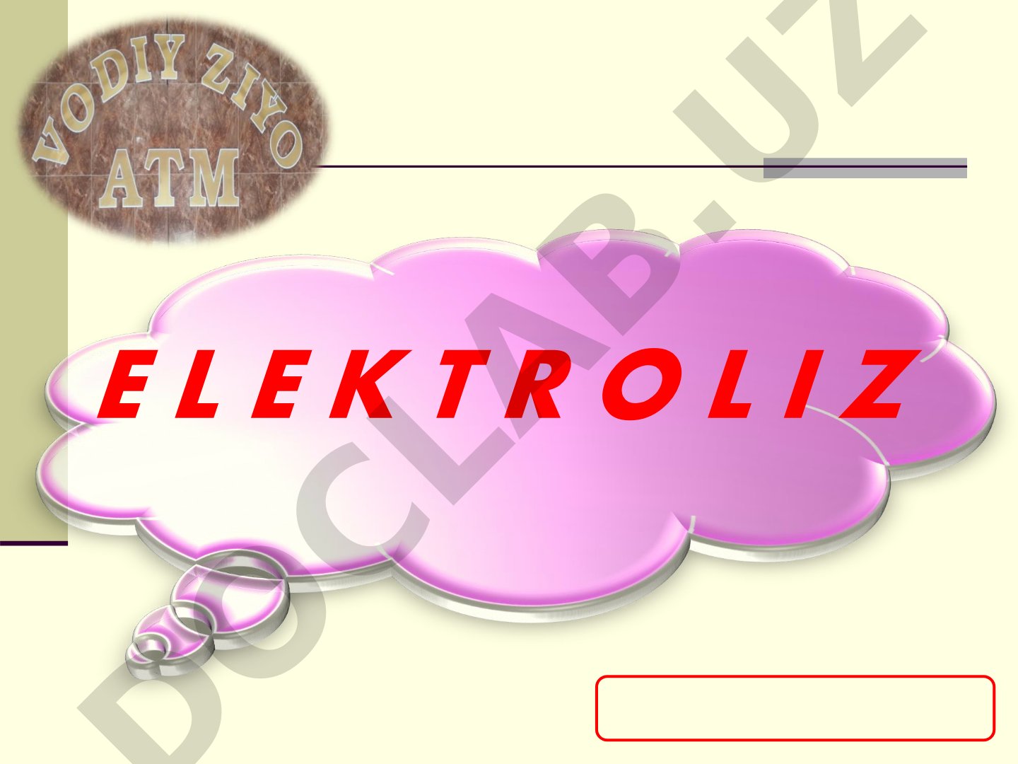 Elektroliz jarayoni va elektrodlardagi oksidlanish-qaytarilish reaksiyalari