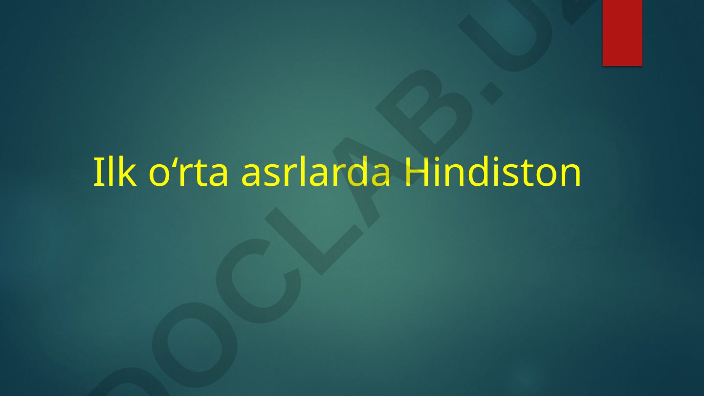Ilk o‘rta asrlarda Hindiston: Gupta davlati va Hind dinastiyasining evalyutsiyasi