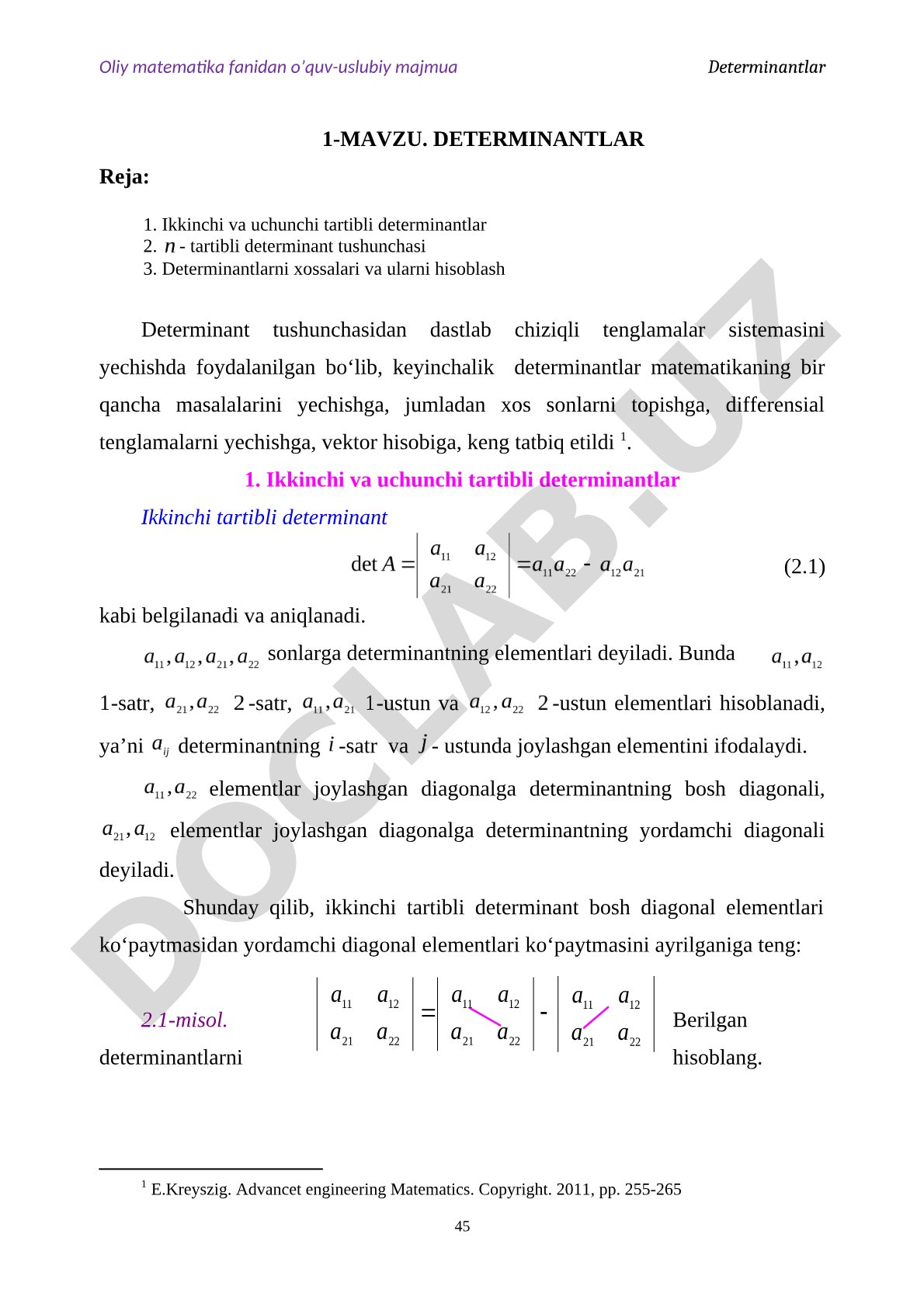 Determinantlar