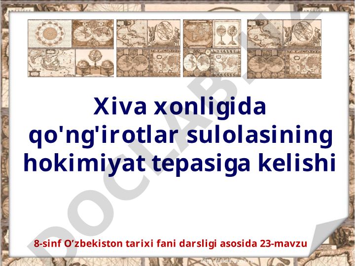 Xiva xonligida qo'ng'irotlar sulolasining hokimiyat tepasiga kelishi