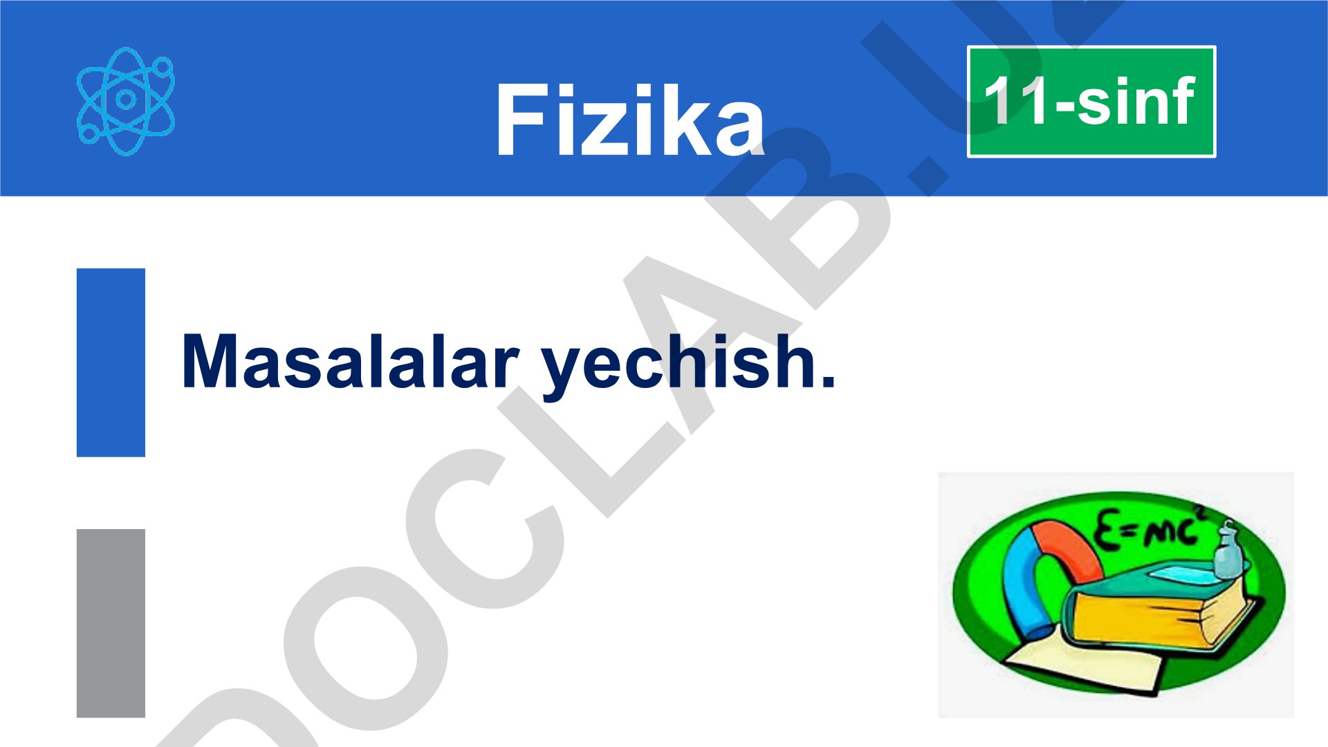 Fizika test va masalalar yechish (11-sinf, 133-bet)