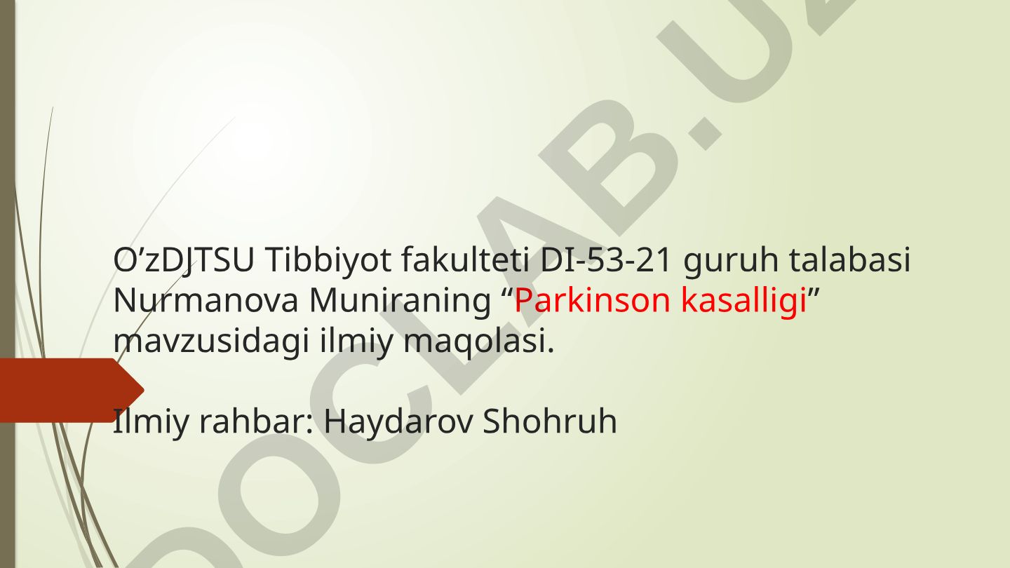Parkinson kasalligi
