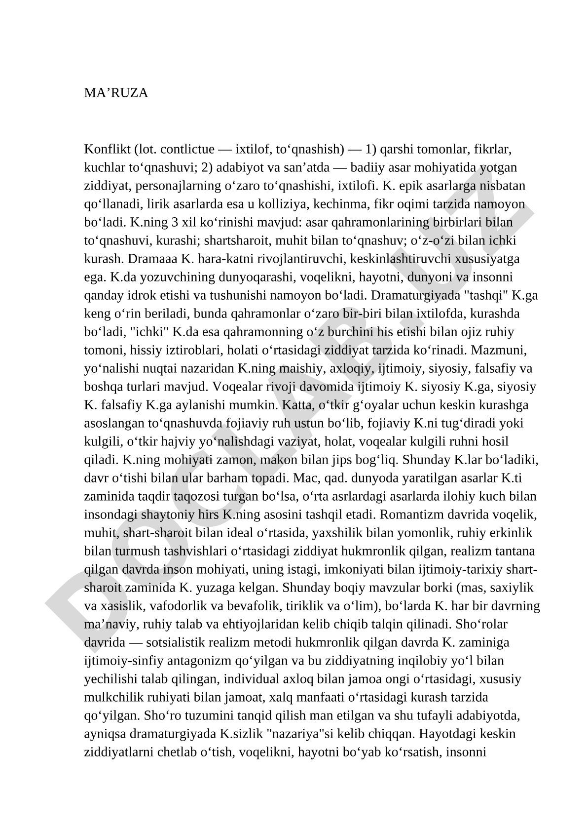 Konflikt tushunchasi va turlari
