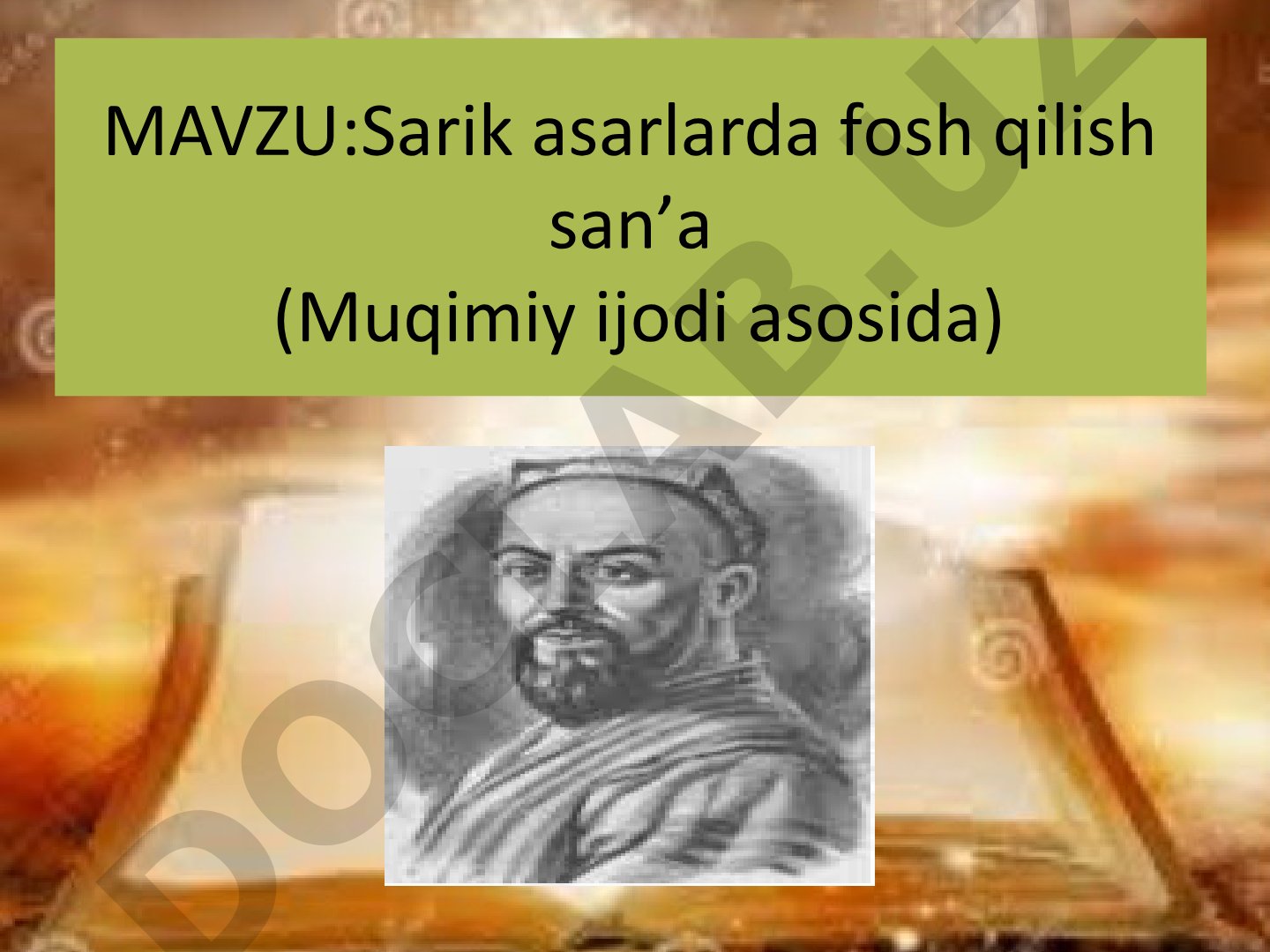 Satirik asarlarda fosh qilish san'ati (Muqimiy ijodi asosida)