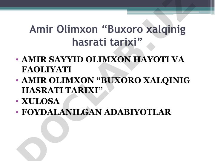 Amir Sayyid Olimxon hayoti va faoliyati
