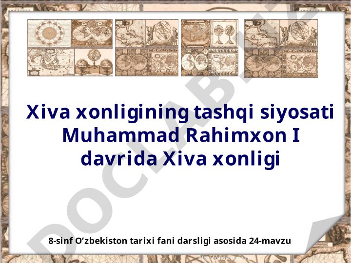 Xiva xonligining tashqi siyosati Muhammad Rahimxon I davrida