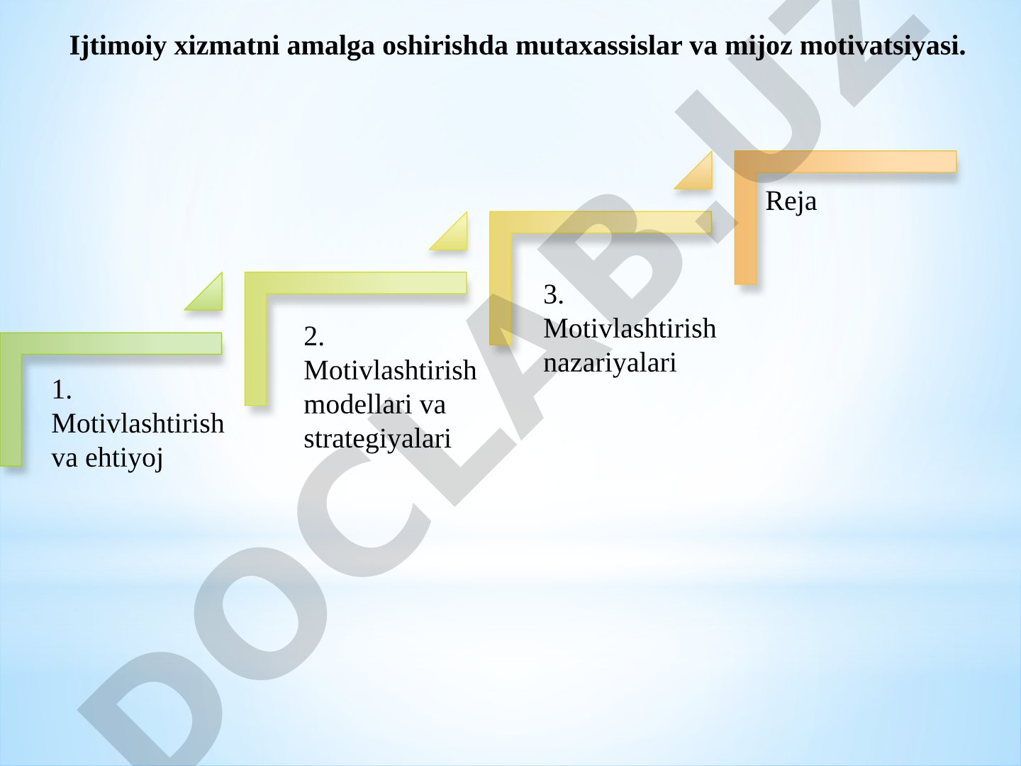Ijtimoiy xizmatni amalga oshirishda mutaxassislar va mijoz motivatsiyasi