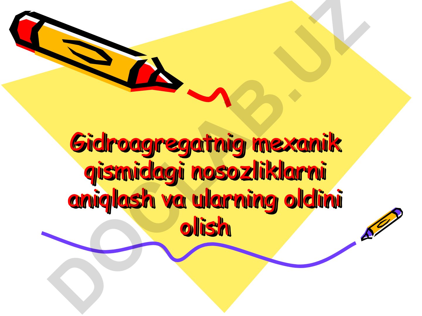 Gidroagregatlardagi nosozliklarni aniqlash va oldini olish