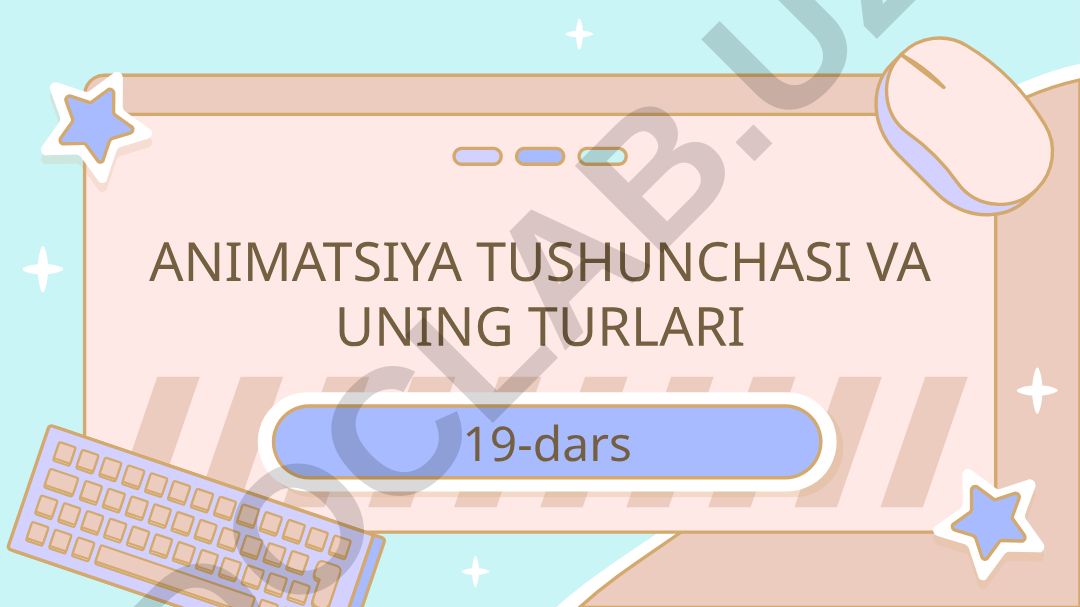 Animatsiya tushunchasi va uning turlari