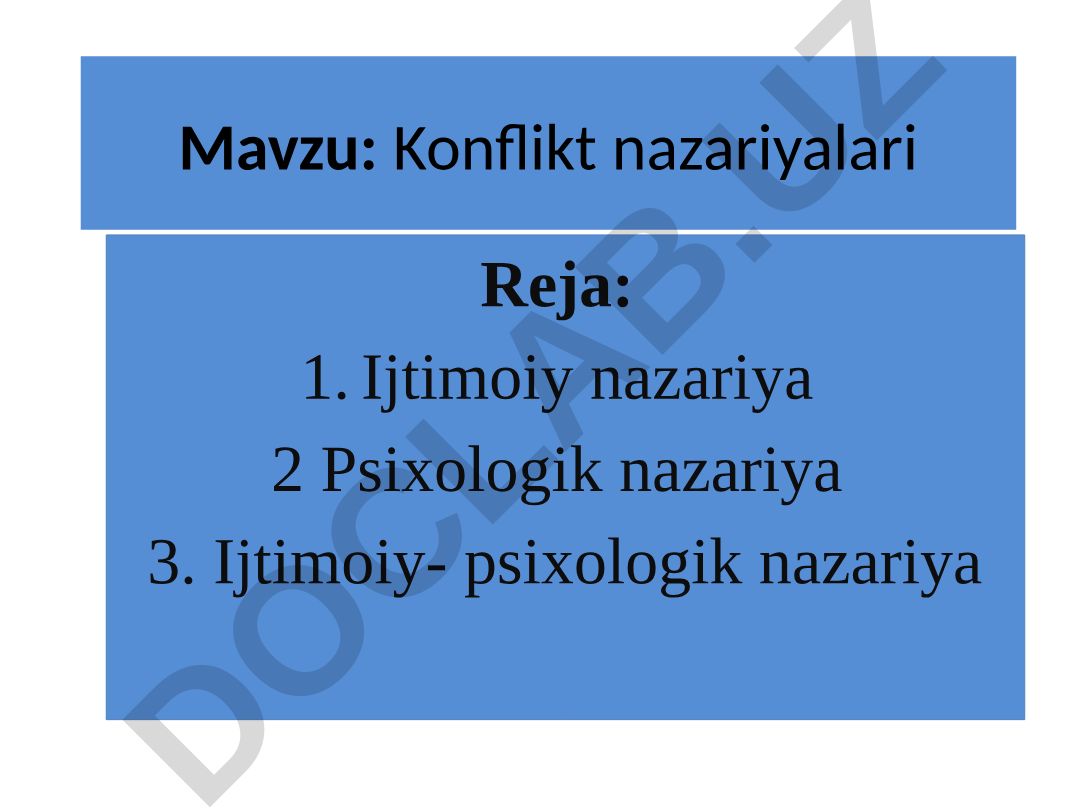 Konflikt nazariyalari