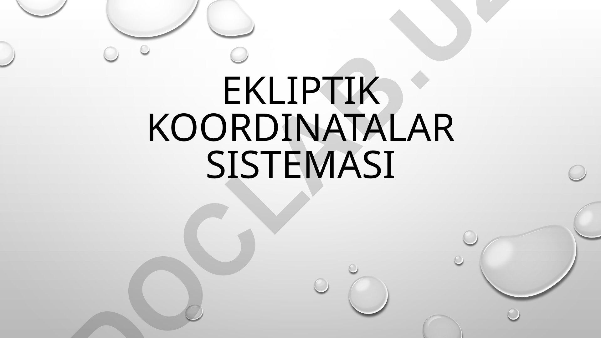 Ekliptik koordinatalar sistemasi va Quyoshning harakati
