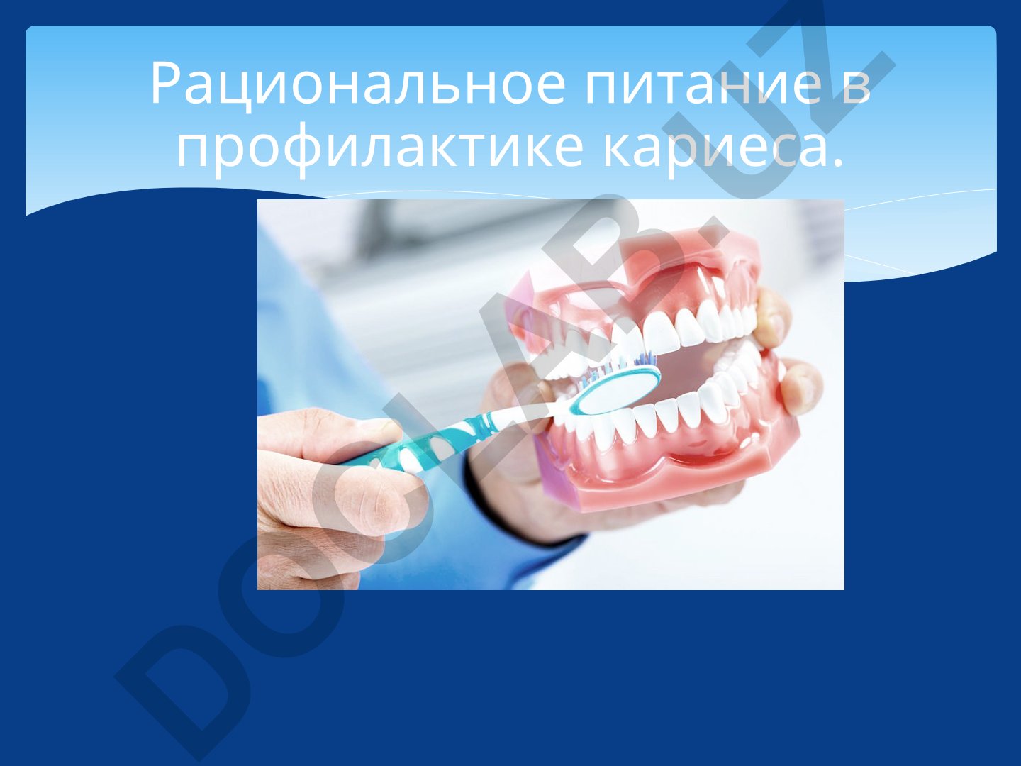 Рациональное питание в профилактике кариеса