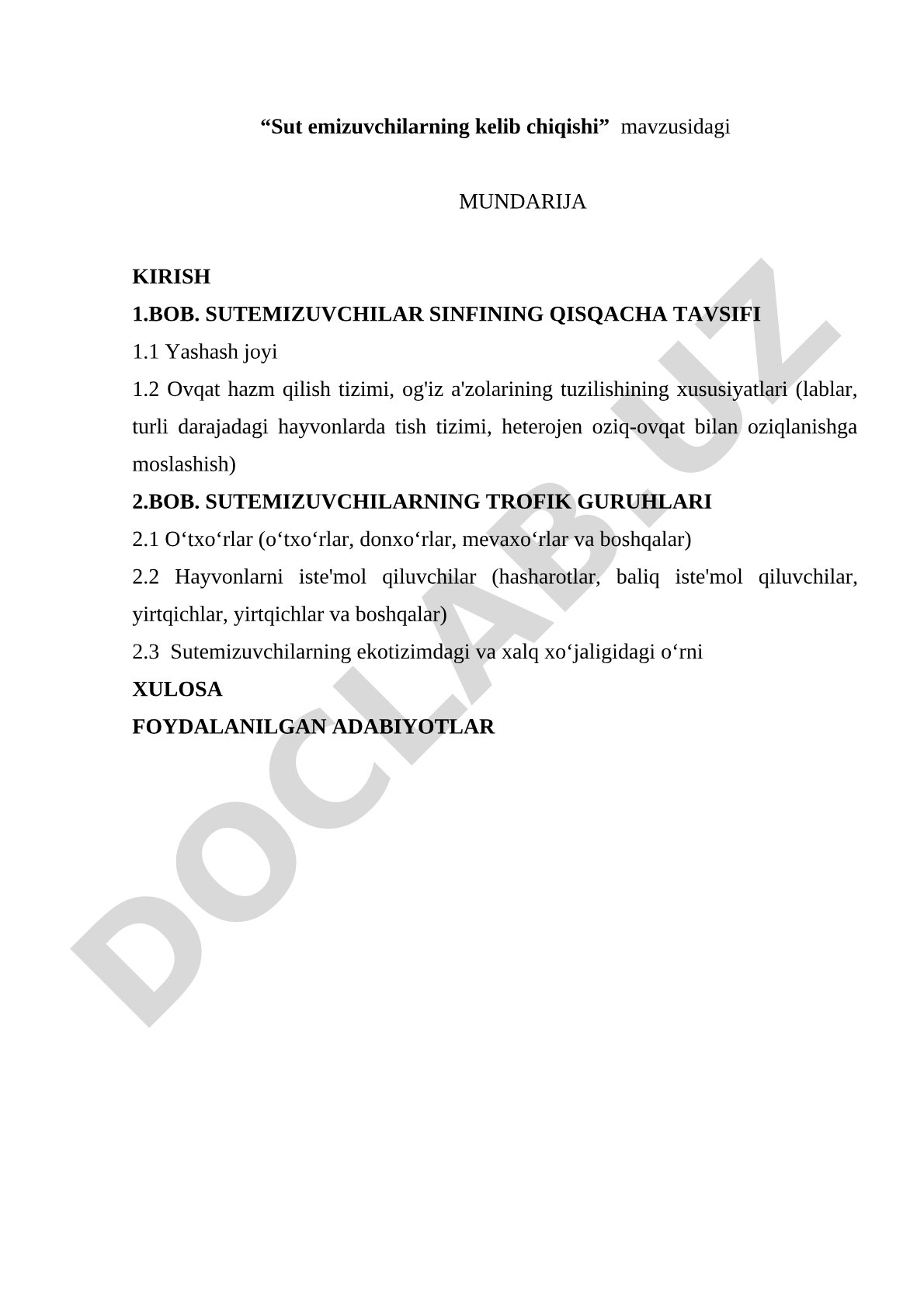 Sut emizuvchilarning kelib chiqishi