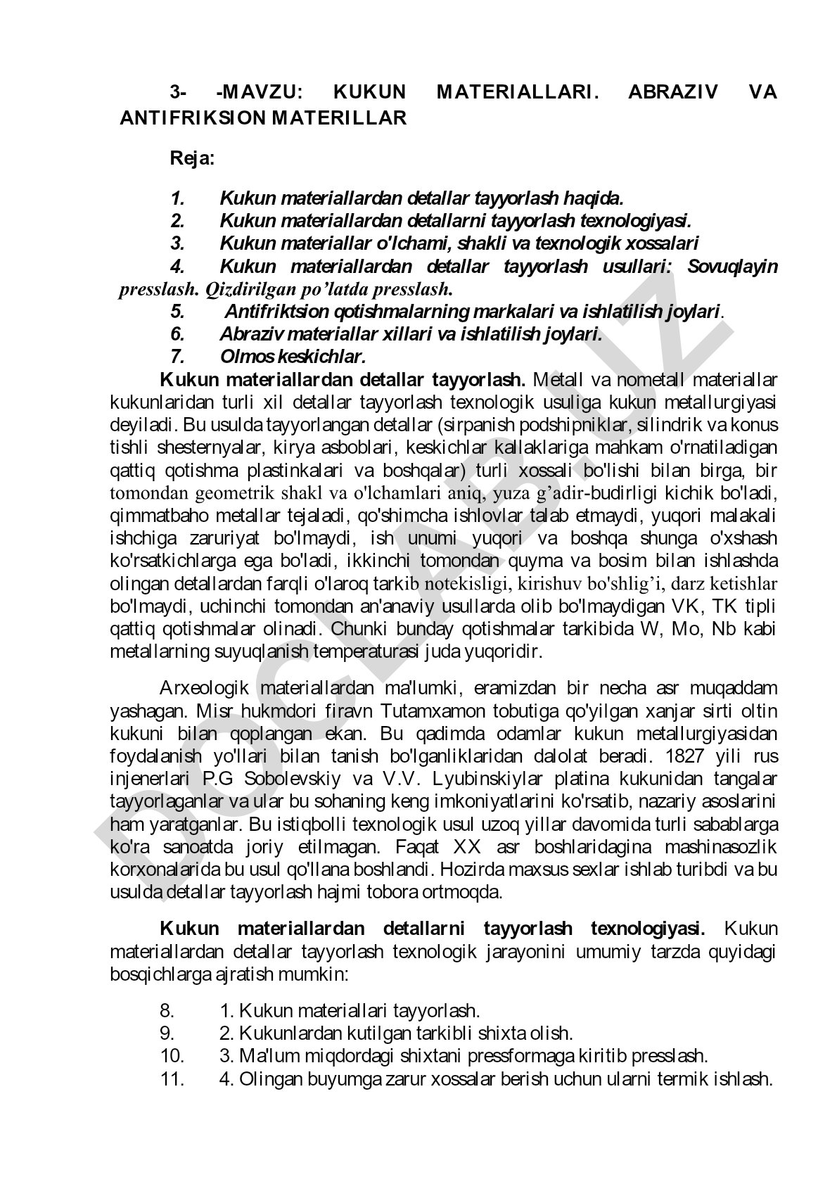 Kukun materiallari, abraziv va antifriksion materiallar