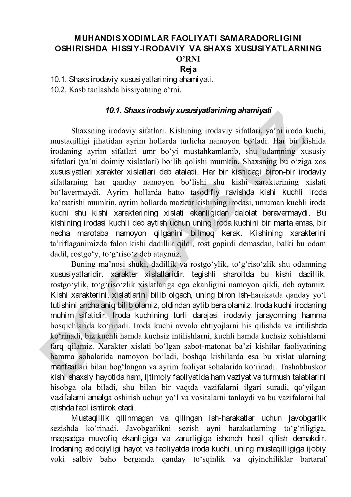 Muhandis xodimlar faoliyati samaradorligini oshirishda hissiy-irodaviy va shaxs xususiyatlarining o‘rni