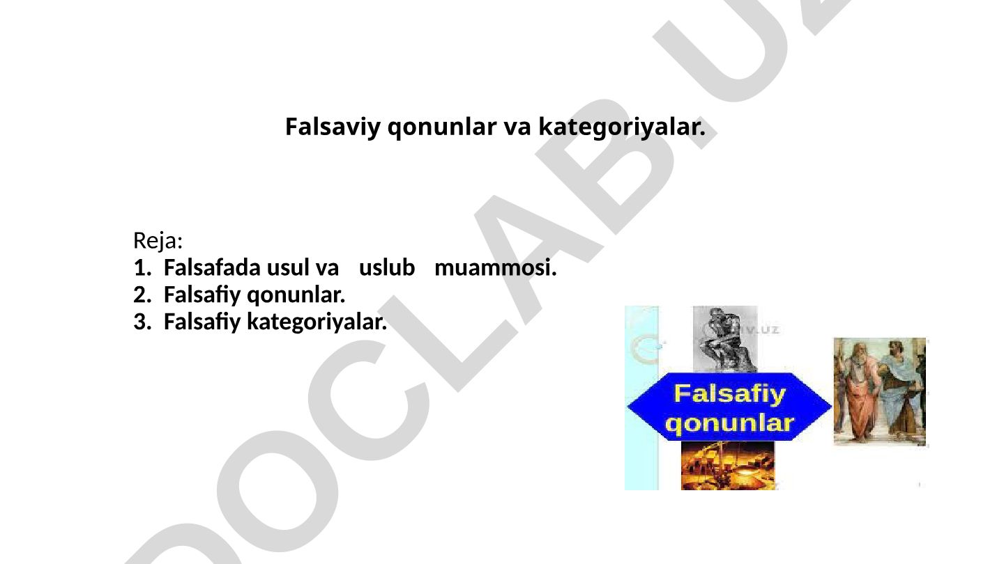 Falsaviy qonunlar va kategoriyalar
