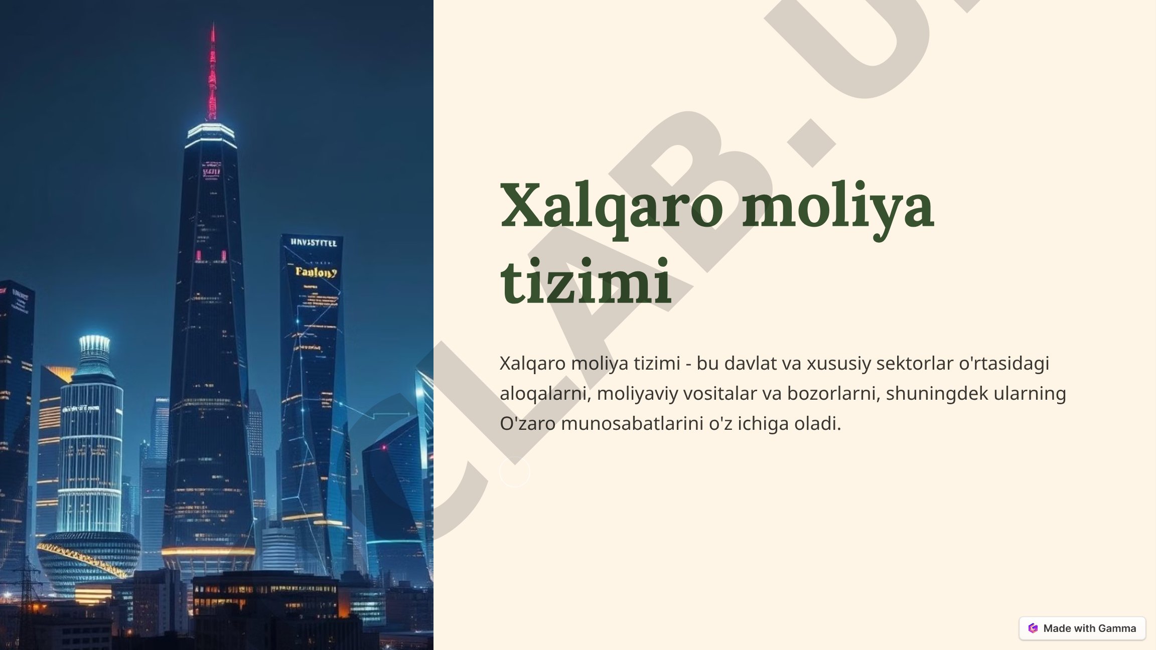 Xalqaro moliya tizimi