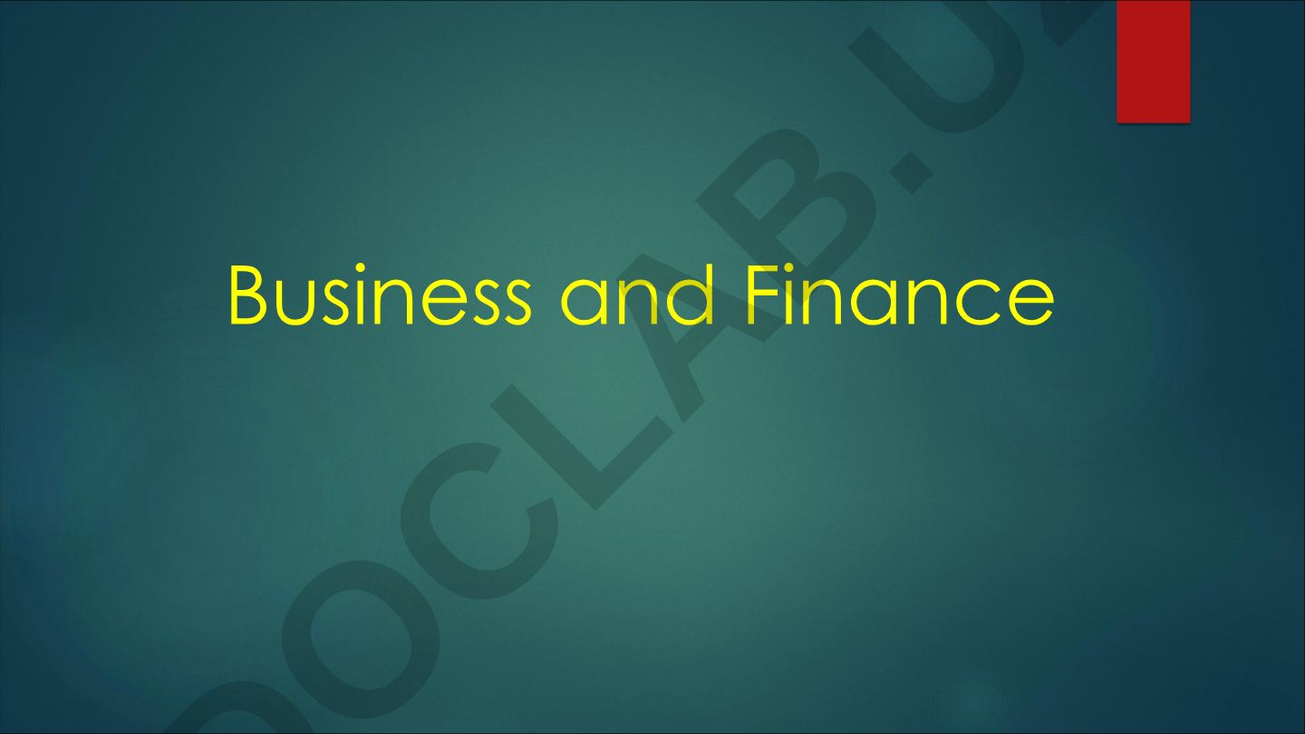 Business and Finance