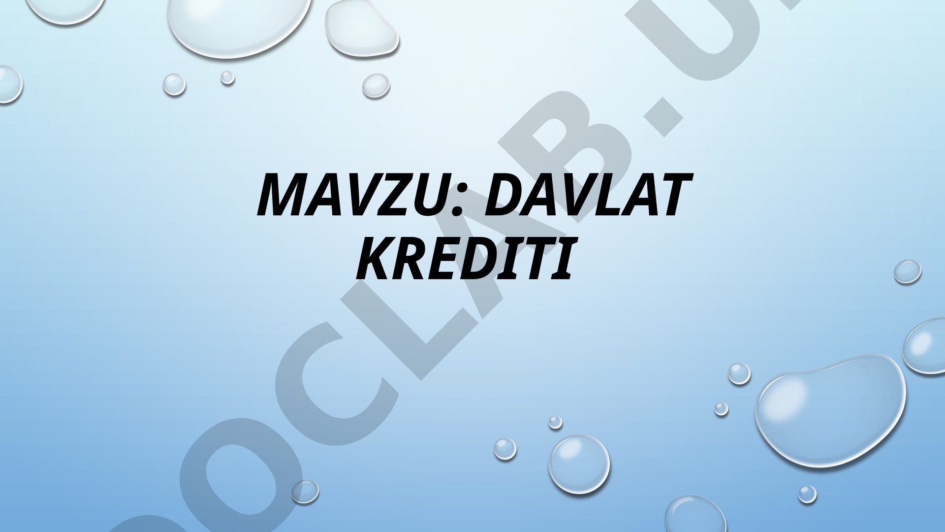 Davlat krediti