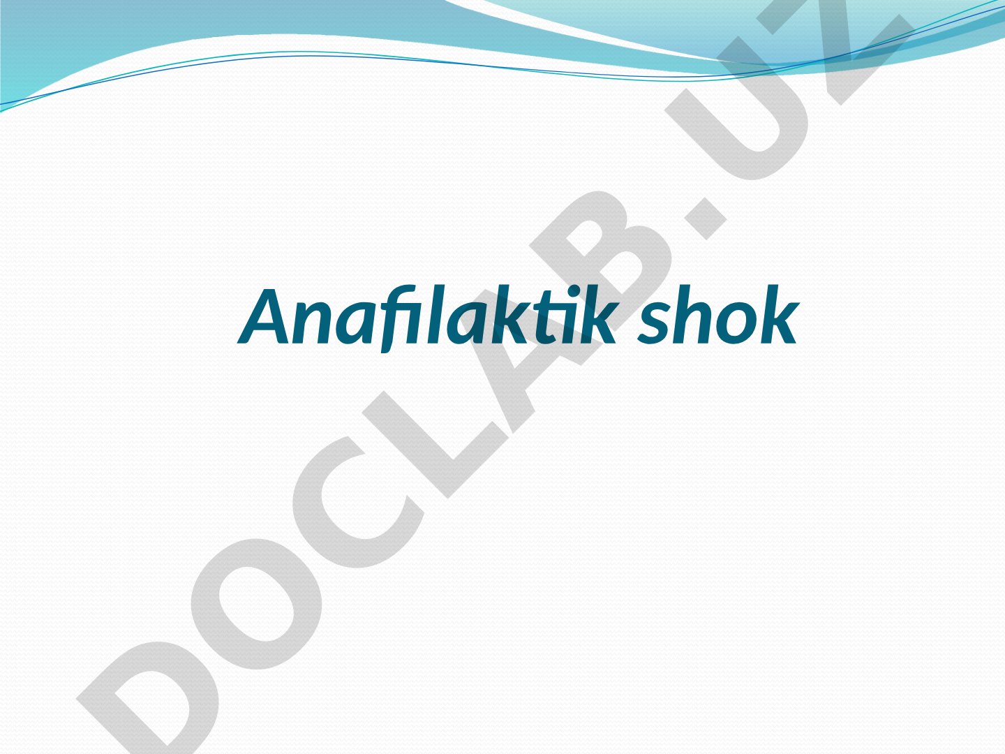 Anafilaktik shok