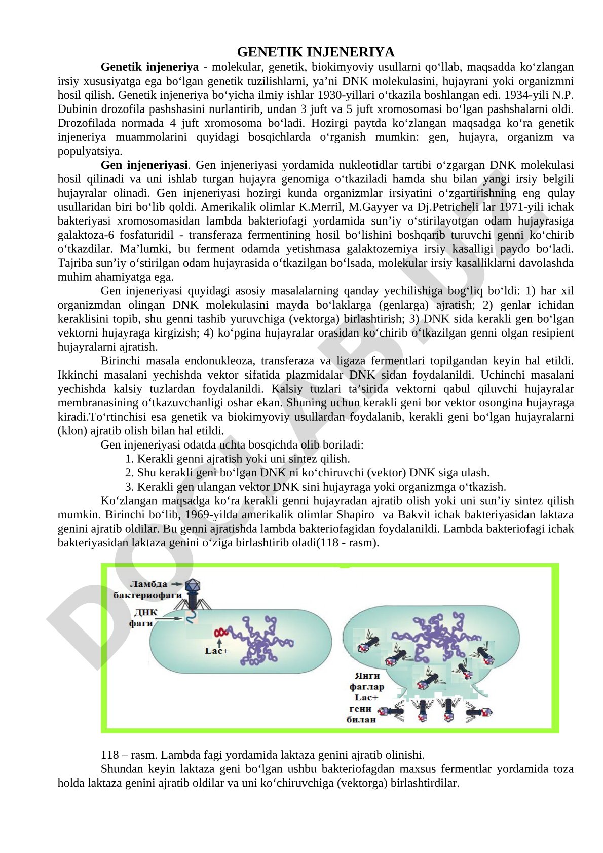 Genetik injeneriya: tarixi, usullari va amaliyoti