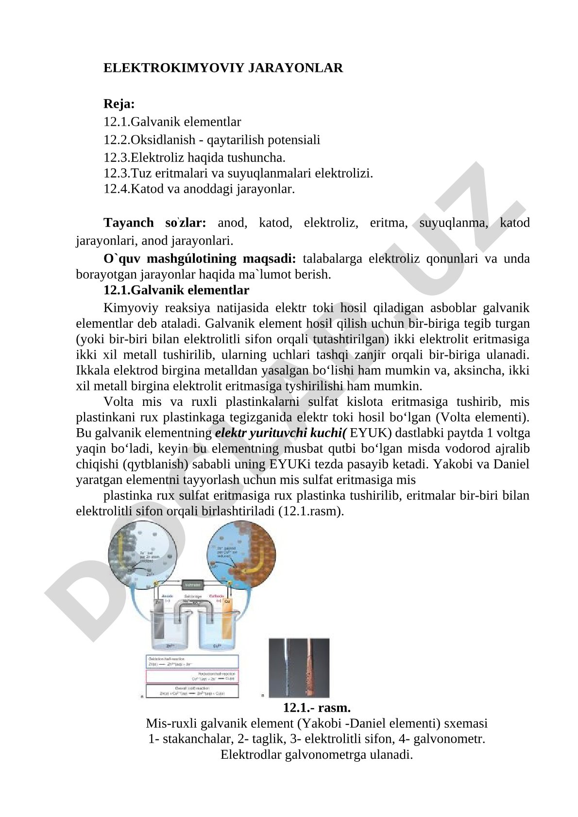 Elektrokimyoviy jarayonlar