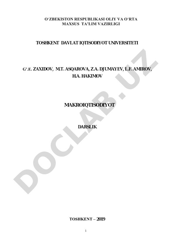 Makroiqtisodiyot darsligi