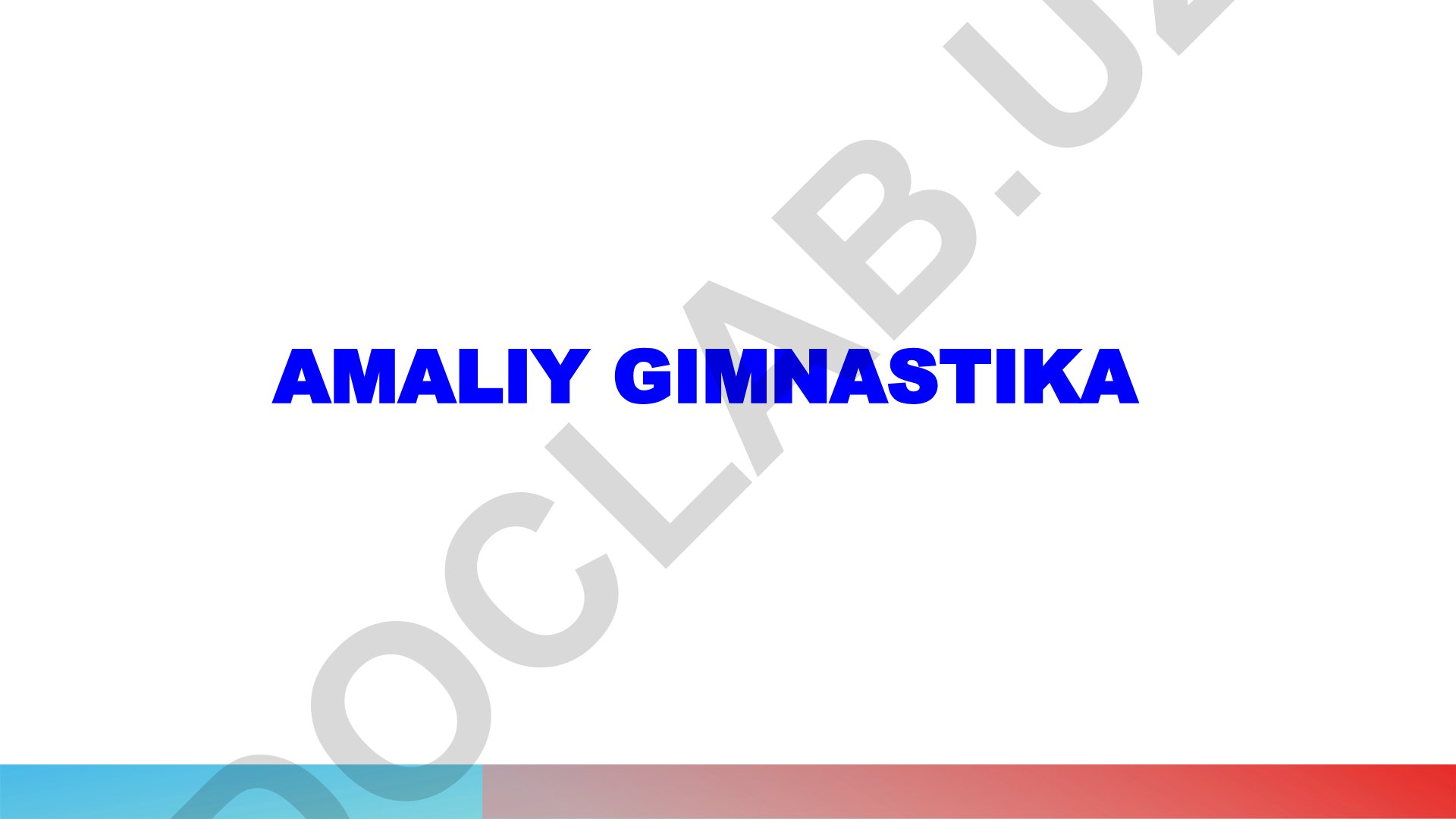 Kasbiy-amaliy gimnastika turlari va ularning maqsadlari
