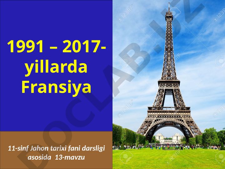 1991-2017-yillarda Fransiyaning siyosiy va iqtisodiy rivojlanishi