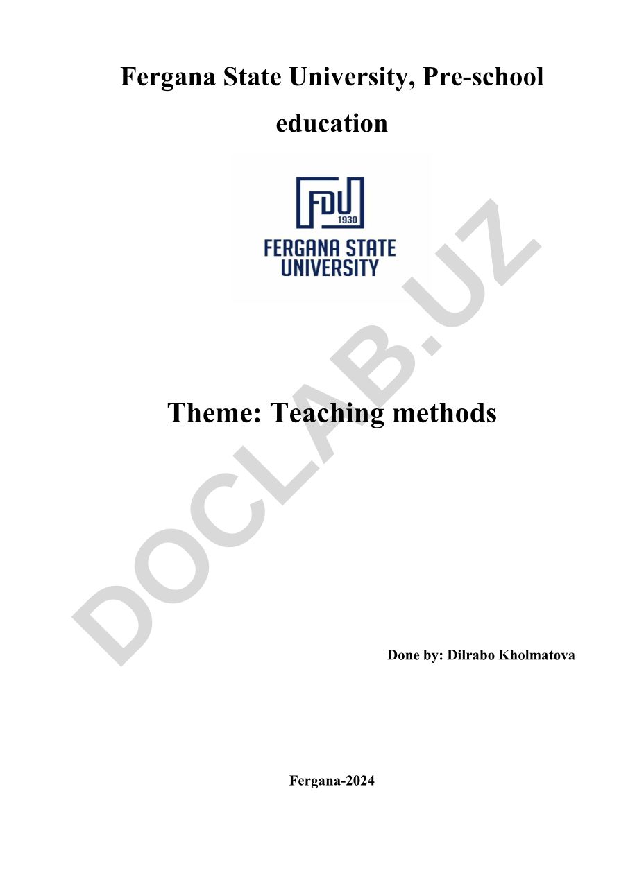 Teaching methods