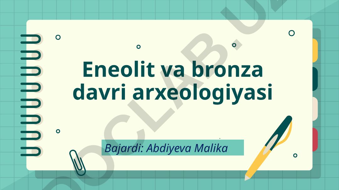 Eneolit va bronza davri arxeologiyasi