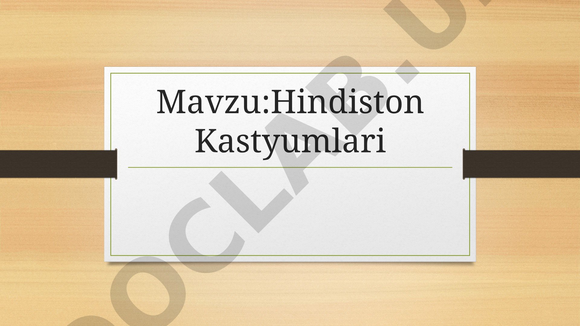 Hindiston Kastyumlari