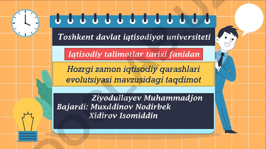 Hozirgi zamon iqtisodiy qarashlari evolutsiyasi