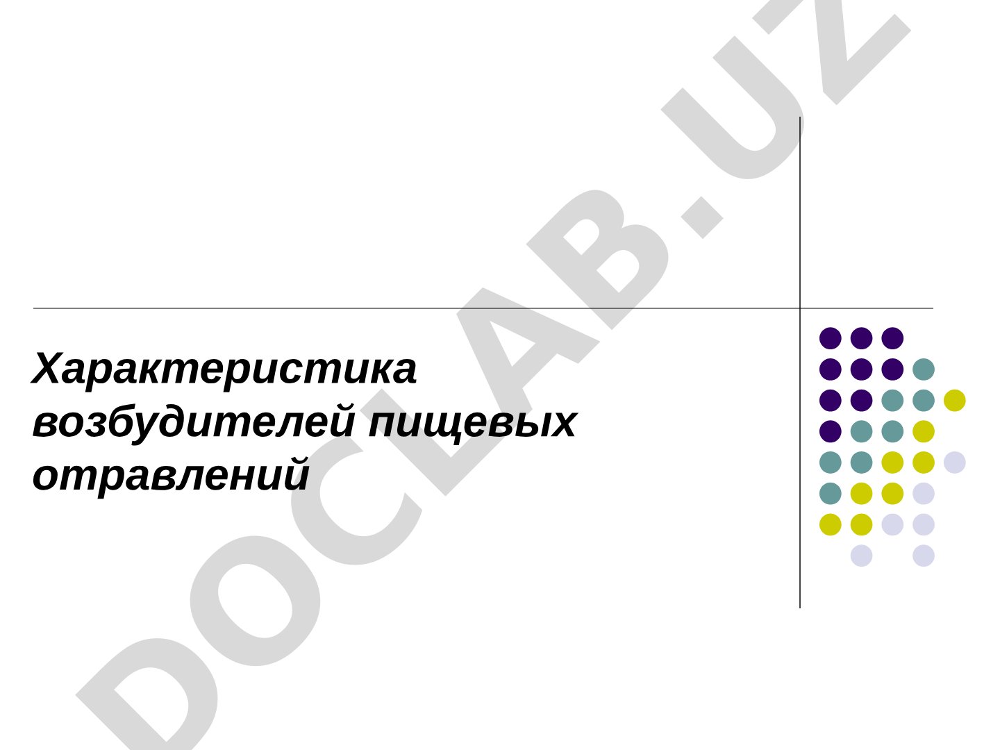 Характеристика возбудителей пищевых отравлений