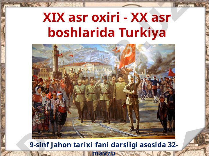 XIX asr oxiri - XX asr boshlarida Turkiyaning ijtimoiy-iqtisodiy ahvoli
