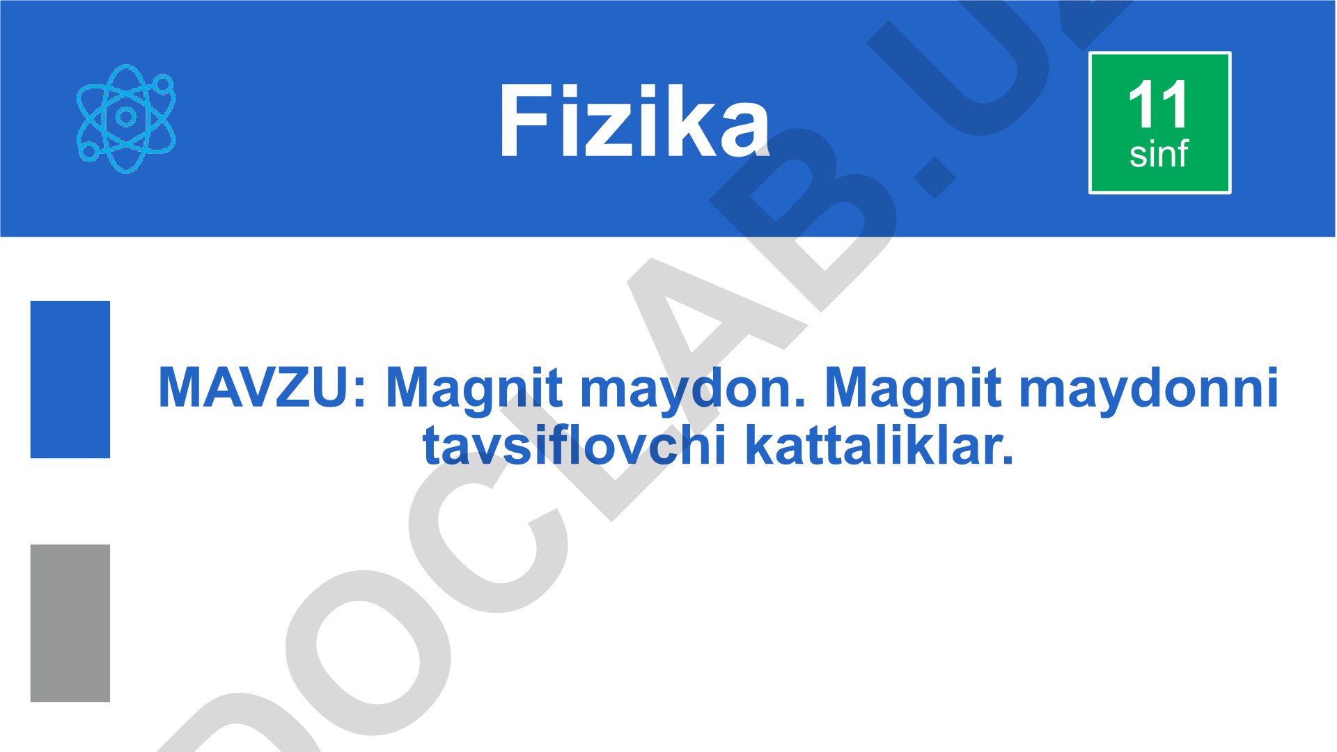 Magnit maydon va uning induksiyasi