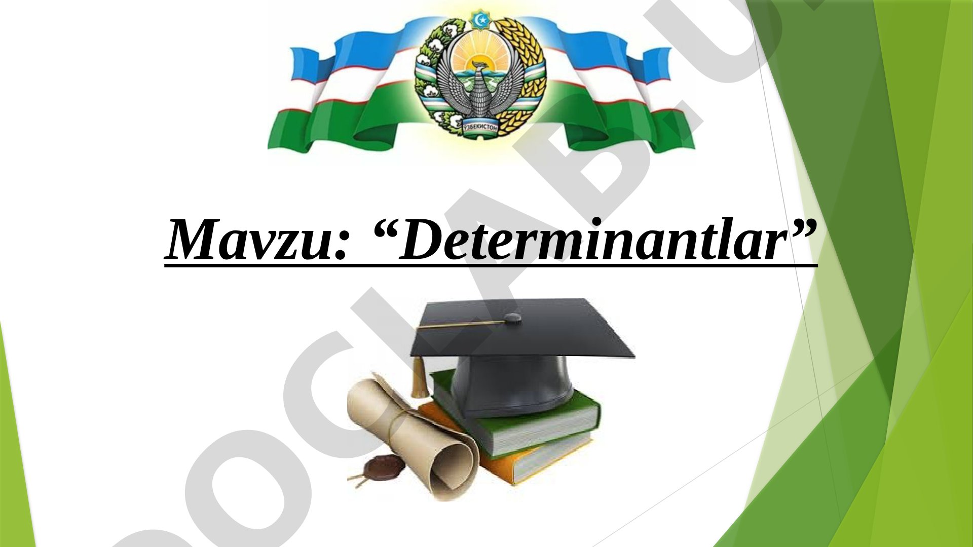 Determinantlar