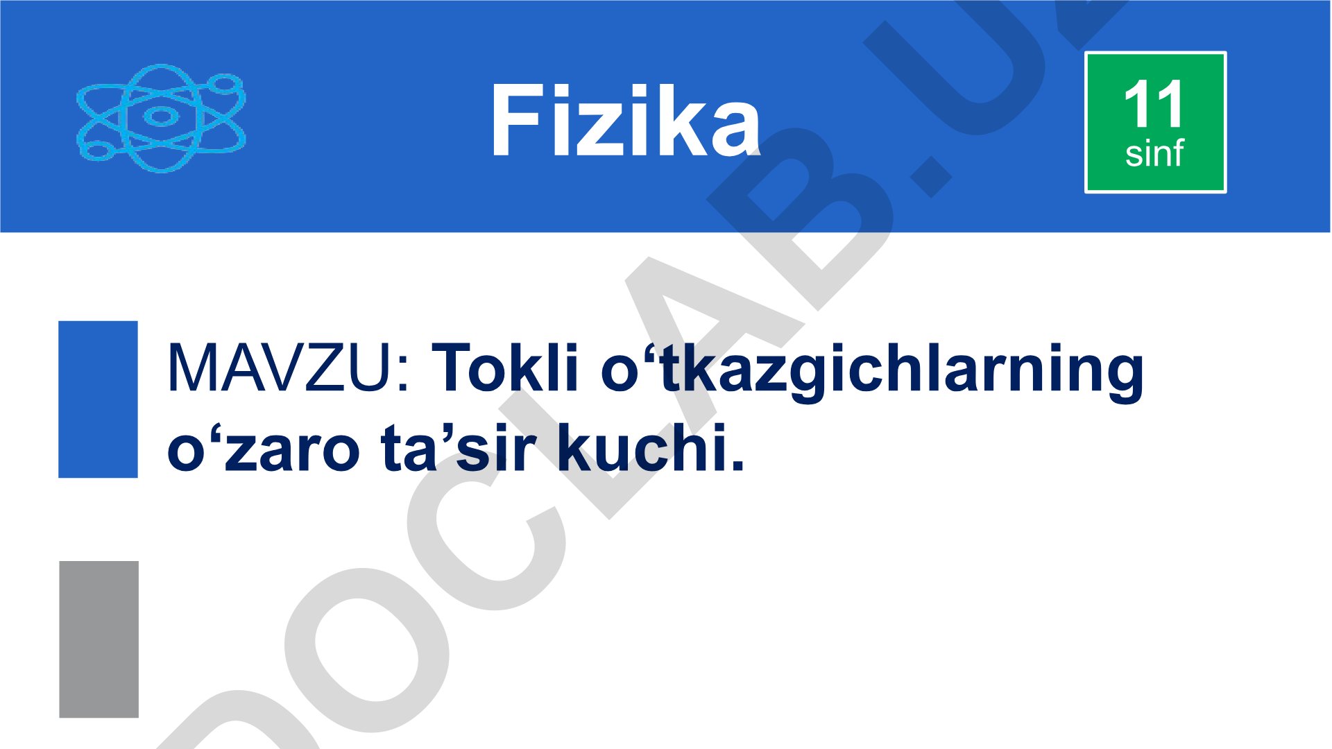 Tokli o‘tkazgichlarning o‘zaro ta’sir kuchi
