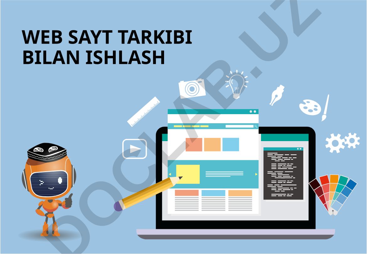 Web sayt tarkibi bilan ishlash